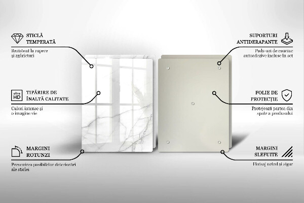 Üveg vágódeszka Márvány kő háttér