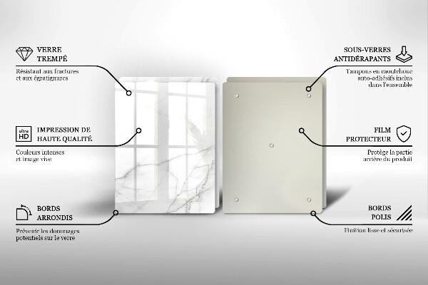 Üveg vágódeszka Márvány kő háttér