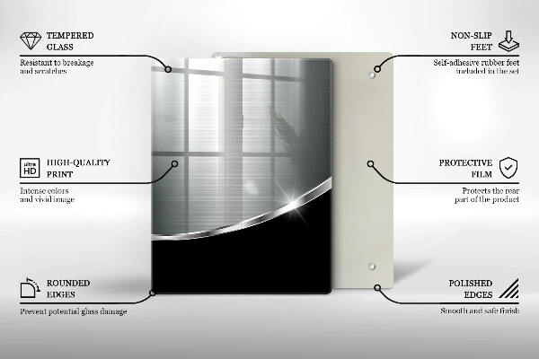 Üveg vágódeszka Kék szín