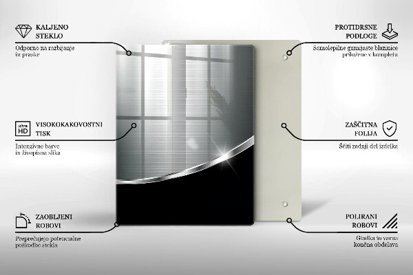 Üveg vágódeszka Kék szín