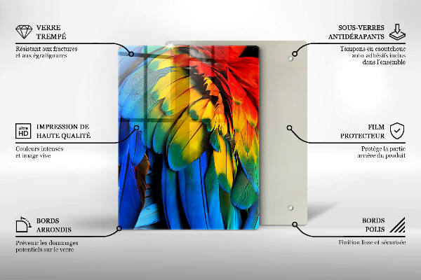 Üveg vágódeszka sötétkék