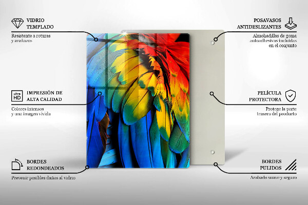 Üveg vágódeszka sötétkék