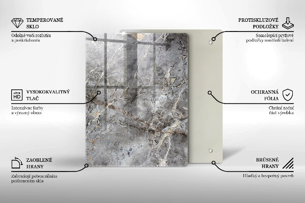 Üveg vágódeszka Kék szín