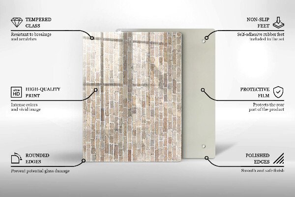 Üveg vágódeszka piros szín