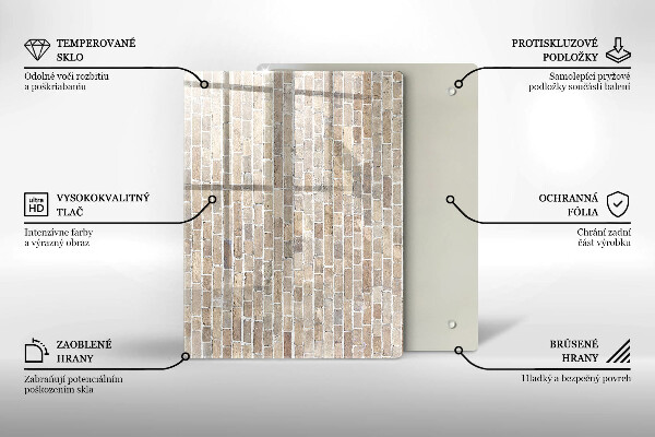 Üveg vágódeszka piros szín