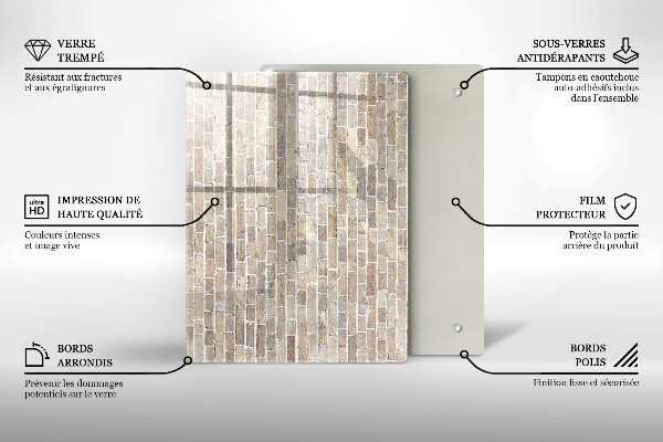 Üveg vágódeszka piros szín