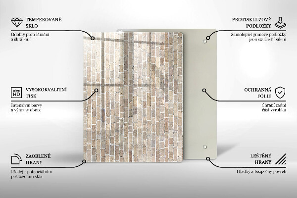 Üveg vágódeszka piros szín