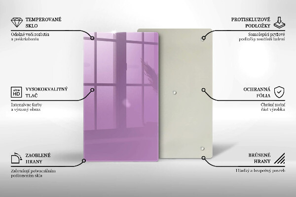 Üveg vágódeszka Lila színű