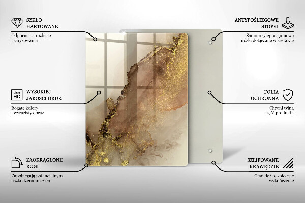 Üveg vágódeszka Lila színű