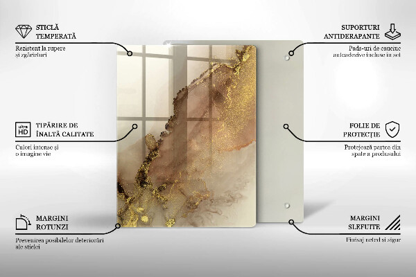 Üveg vágódeszka Lila színű