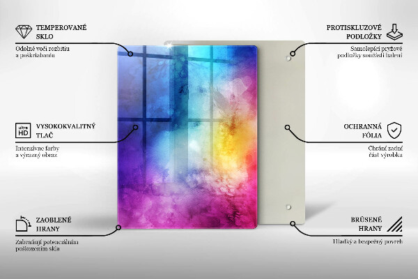 Üveg vágódeszka Rózsaszín szín