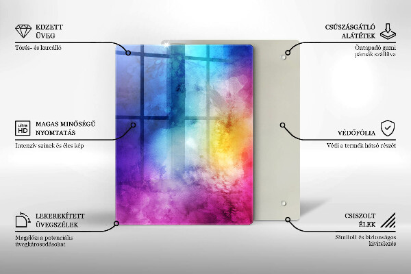 Üveg vágódeszka Rózsaszín szín