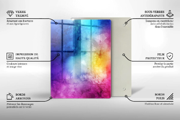 Üveg vágódeszka Rózsaszín szín