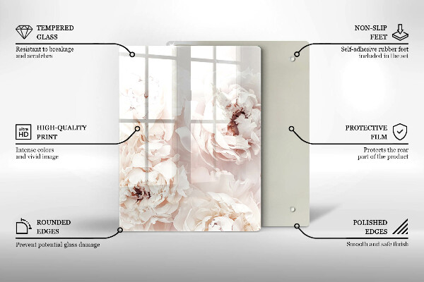 Üveg vágódeszka Sárga