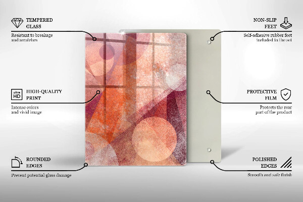 Üveg vágódeszka narancsszín