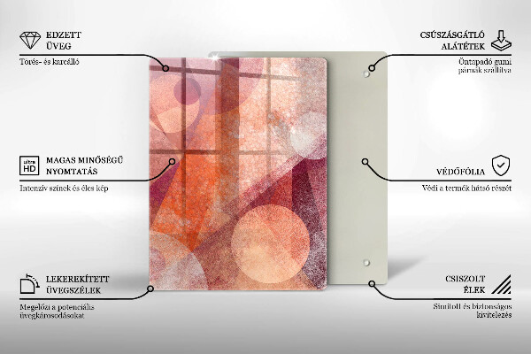 Üveg vágódeszka narancsszín