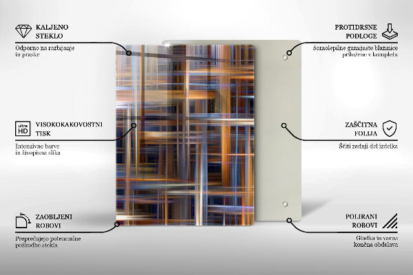 Üveg vágódeszka Sárga