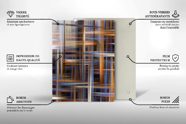 Üveg vágódeszka Sárga
