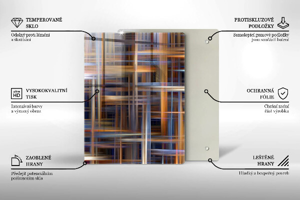 Üveg vágódeszka Sárga