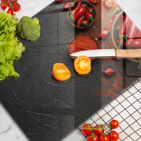 Üveg vágódeszka Piros chili paprika