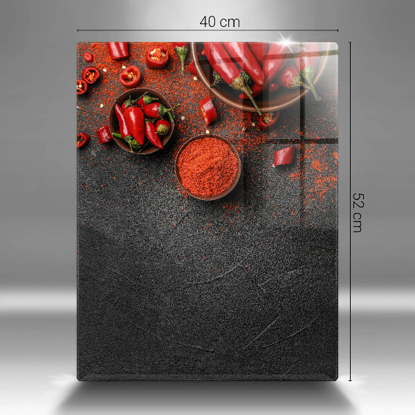 Üveg vágódeszka Piros chili paprika