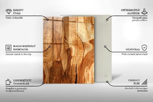 Üveg vágódeszka Piros chili paprika