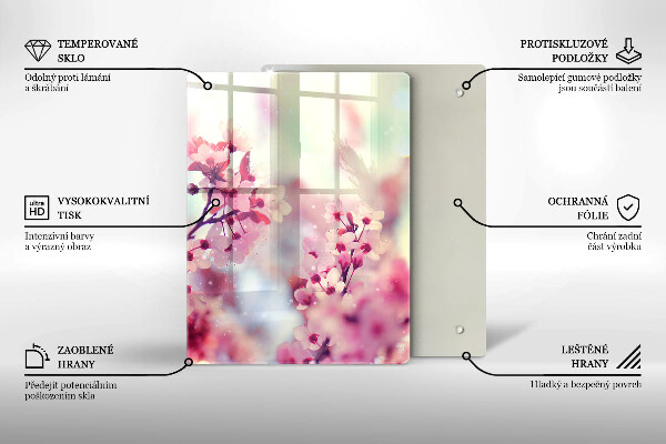 Üveg vágódeszka Sötét fa tábla