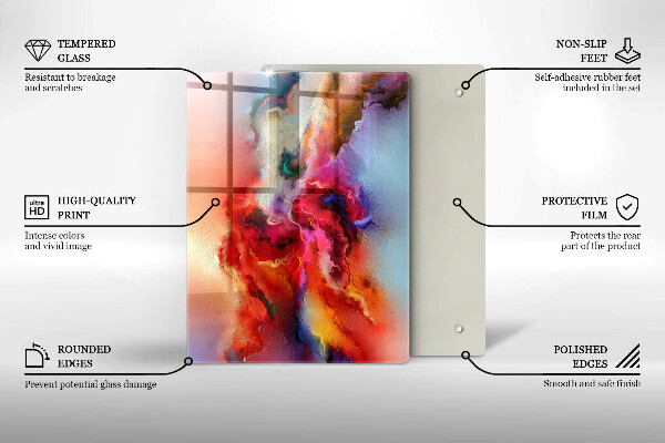 Üveg vágódeszka Kávé és bab