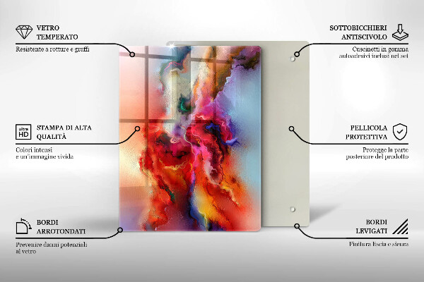 Üveg vágódeszka Kávé és bab