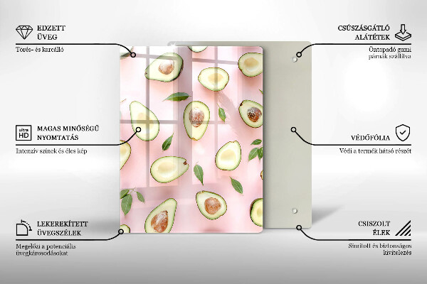 Üveg vágódeszka Gyümölcsök és zöldségek