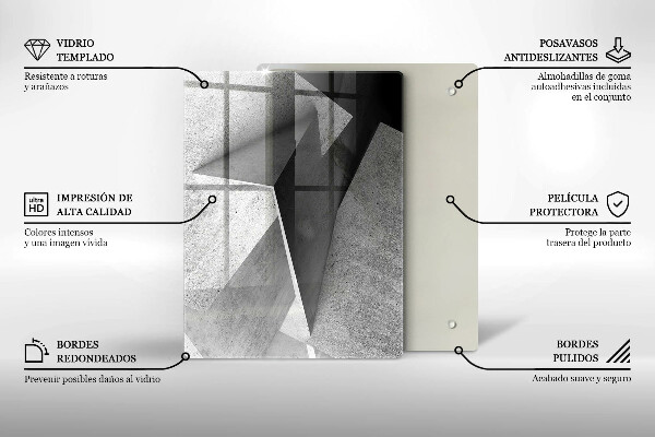 Üveg vágódeszka Fa textúra