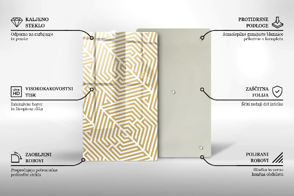 Üveg vágódeszka Geometriai vonalak