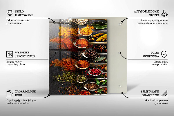 Üveg vágódeszka Festett boho levelek