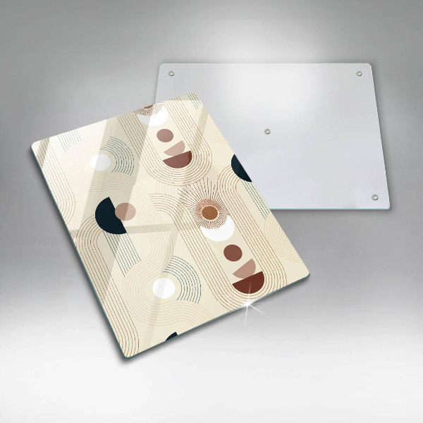 Üveg vágódeszka Boho geometriai formák