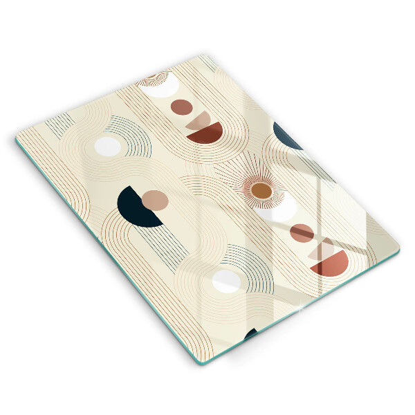 Üveg vágódeszka Boho geometriai formák