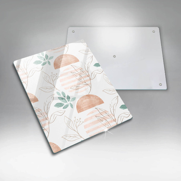 Üveg vágódeszka Boho levelek minta