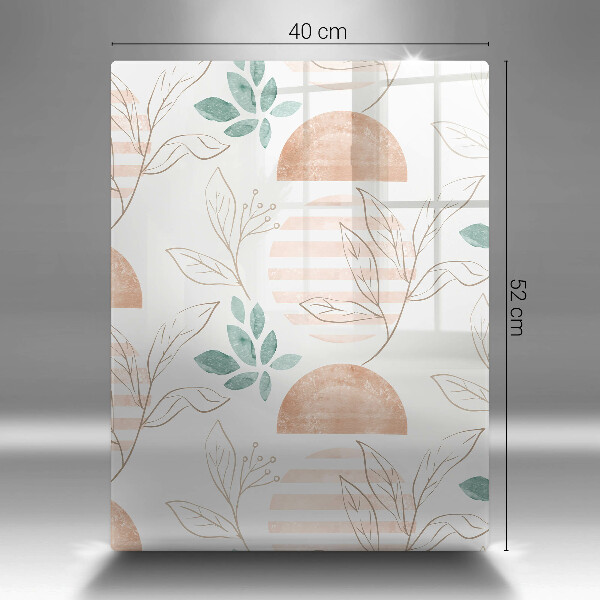 Üveg vágódeszka Boho levelek minta