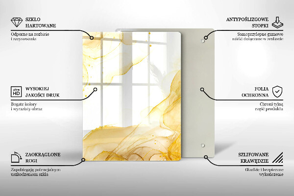 Üveg vágódeszka Boho levelek minta