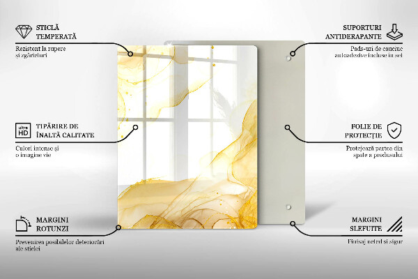 Üveg vágódeszka Boho levelek minta