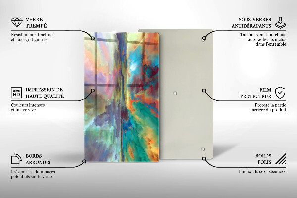 Üveg vágódeszka Színes égbolt