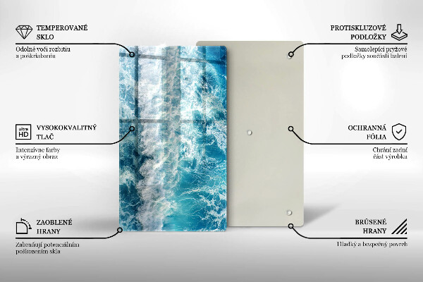 Üveg vágódeszka Tenger víz hullámai