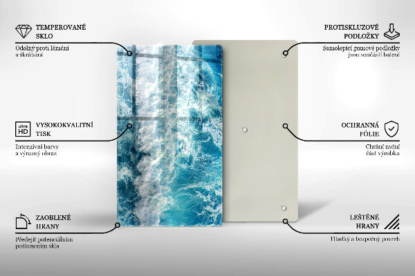 Üveg vágódeszka Tenger víz hullámai