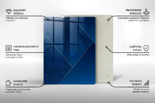 Üveg vágódeszka Geometriai elemek