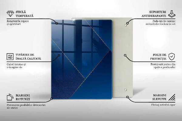 Üveg vágódeszka Geometriai elemek