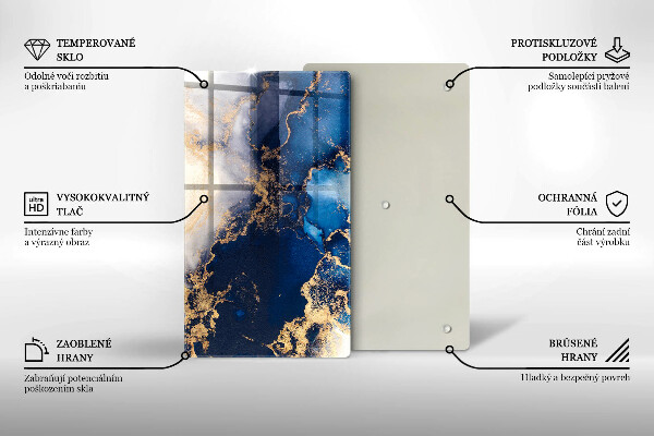 Üveg vágódeszka Elegáns háttér és arany