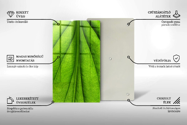 Üveg vágódeszka Természet ér levél