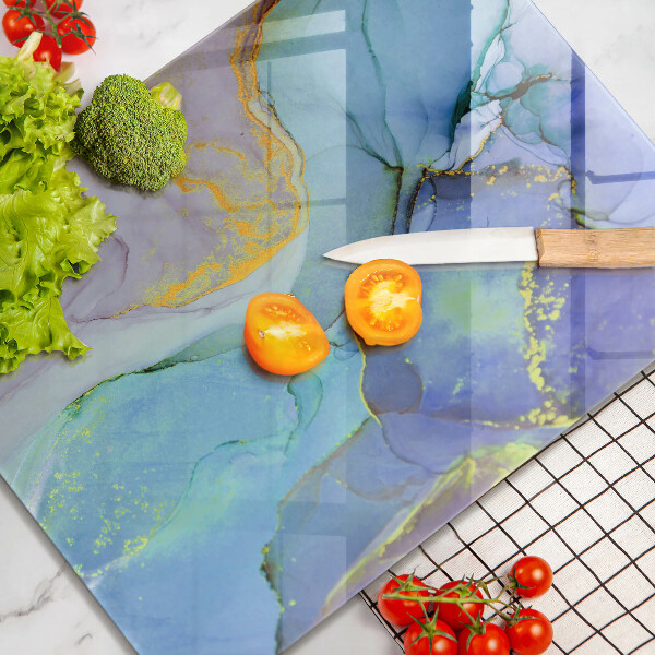 Üveg vágódeszka Repedt arany kő