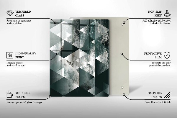 Üveg vágódeszka Repedt arany kő