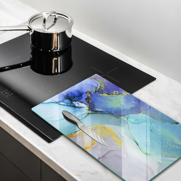 Üveg vágódeszka Repedt arany kő