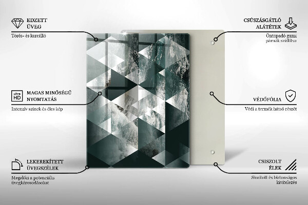 Üveg vágódeszka Repedt arany kő